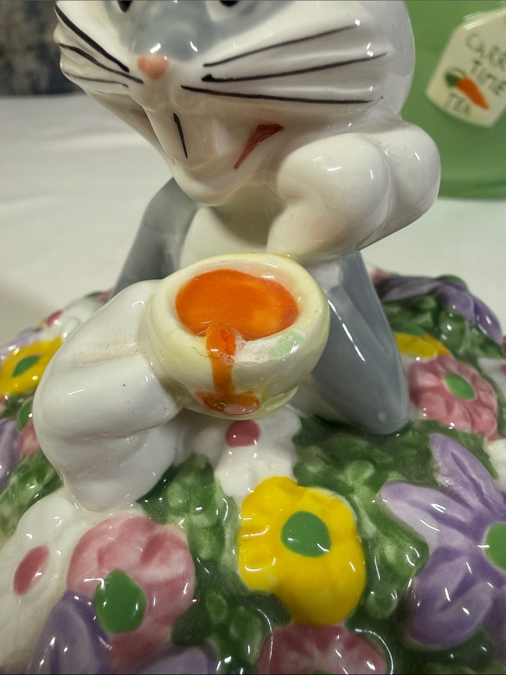Vintage Warner Bros. Bugs Bunny "Carrot Time Tea" Teapot 1990s - Picture 11 of 12